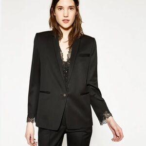 $455 THE KOOPLES Blazer with lace sz 36 4